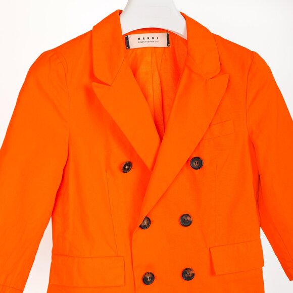 Marni SS/12 Orange Cotton Double-Breasted Blazer - Picture 3 of 10